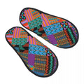 Custom Kizomba Samakaka Ankara Print Soft Memory Foam House Slippers Women African Wax Design Comfy Warm Anti-skid Sole Slipper