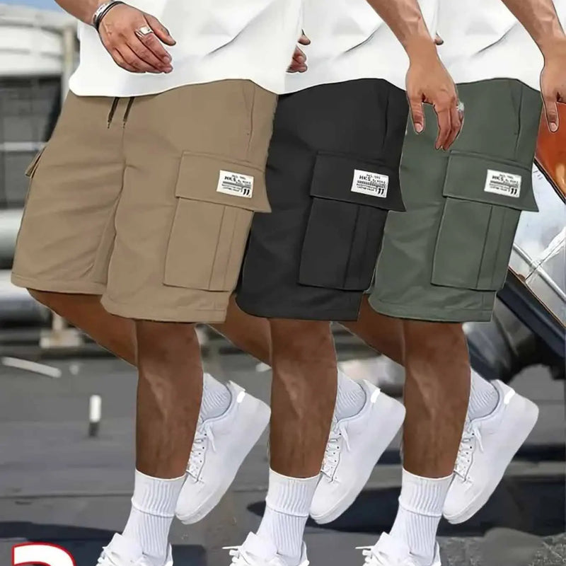 3pcs Set - Men's Shorts, Casual Loose Perfect Choice, Large Pocket Workwear Summer Five Quarter Pants Ins - View 11 | SAMAG