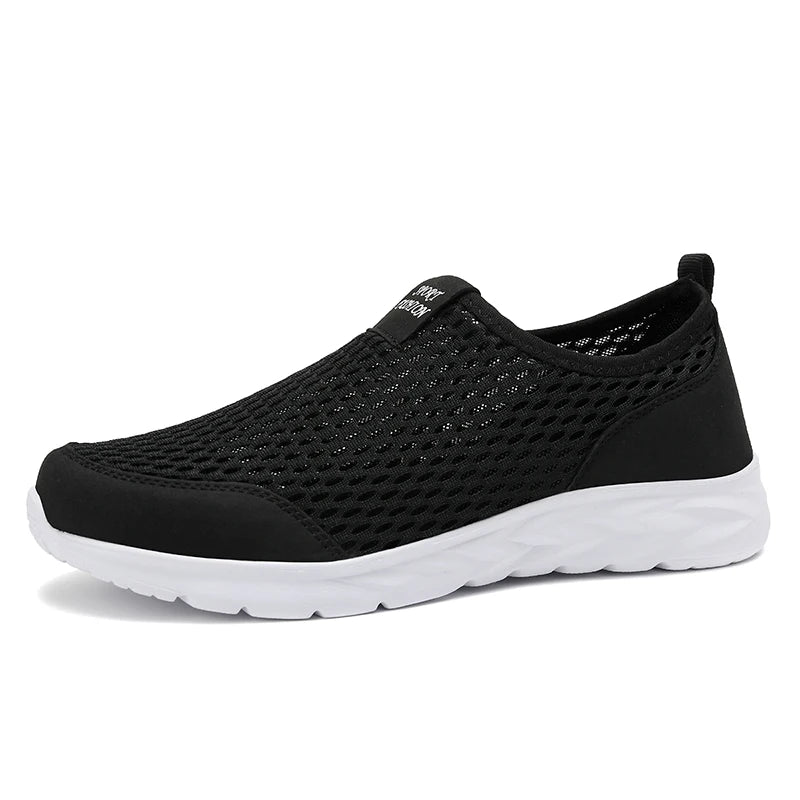 Men Casual Shoes Summer Fashion Men's Shoes Fashion Breathable Slip On Mesh Shoes Soft Comfortable Size 45