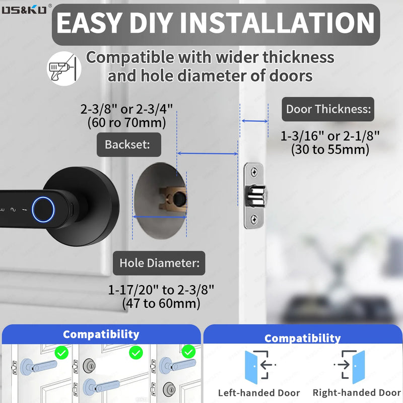 TTlock Smart Door Lock Fingerprint  Recognition Lock Smart Life Control Security Protection Smart Home System