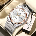 Ultra Thin Fashion Quartz Watch Men Women Minimalist Style Waterproof Luminous Wristwatch Comfortable Strap Daily Office Gift