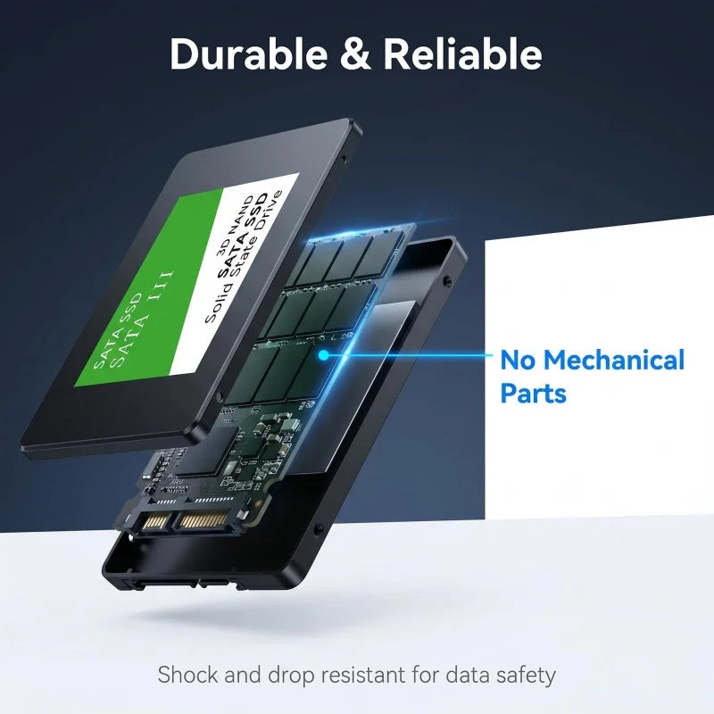 High-Speed SATA III 2.5 Inch Internal Laptop SSD Hard Drive - PC And Laptop Storage Upgrade 128GB 240GB 480GB 512GB
