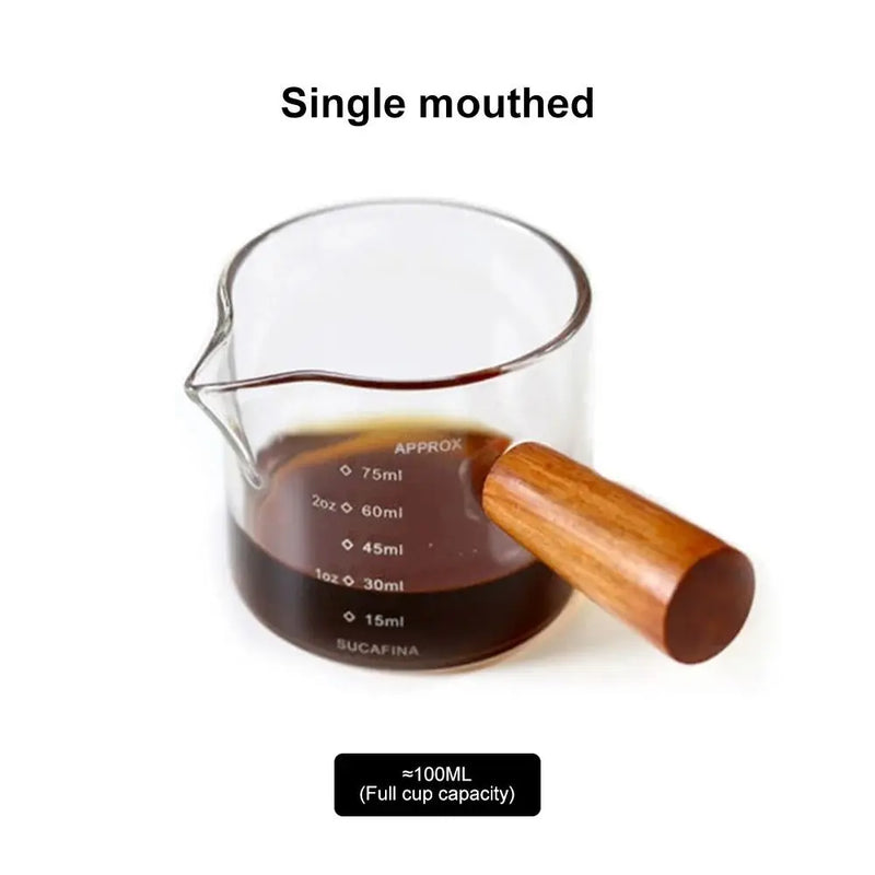 Creativity 75ml Espresso Measuring Cup Double/Single Mouth Heat-resisting Glass Kitchen Tool Measure Mug Clear Kitchen Mug
