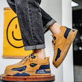 Men's Leather Low Top Sneakers Trendy Light Comfort Versatile Street Board Shoes Fashion Outdoor Men Running Casual Sports Shoes
