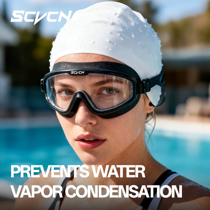 SCVCN Swim Eyewear Full Frame Clear Goggles for Swimming | SAMAG