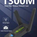 1300Mbps WiFi USB Adapter Dual Band 2.4G/5Ghz Wi - Fi Dongle 802.11AC Powerful Antenna Wireless Receiver - Visuel 2 | SAMAG