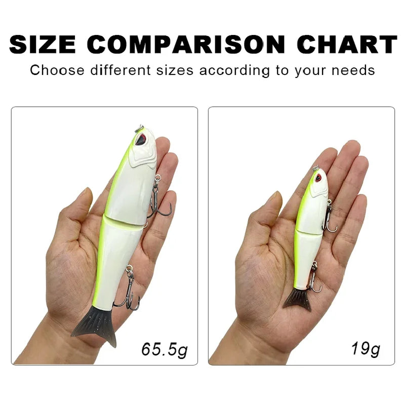 65.5g/19g Two Sizes of Bionic Multi-Section Lure Plastic | SAMAG