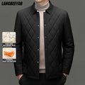High End Mulberry Silk Lapel Collar Light New Brand Fashion Autumn Parka Jacket Men Business Winter Casual Windbreaker Coats