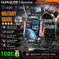New Bumblebee Military Smart Watch 1000mAh Bluetooth Call LED Flashlight BP Monitor 100+Sports 5ATM Waterproof For iOS Android