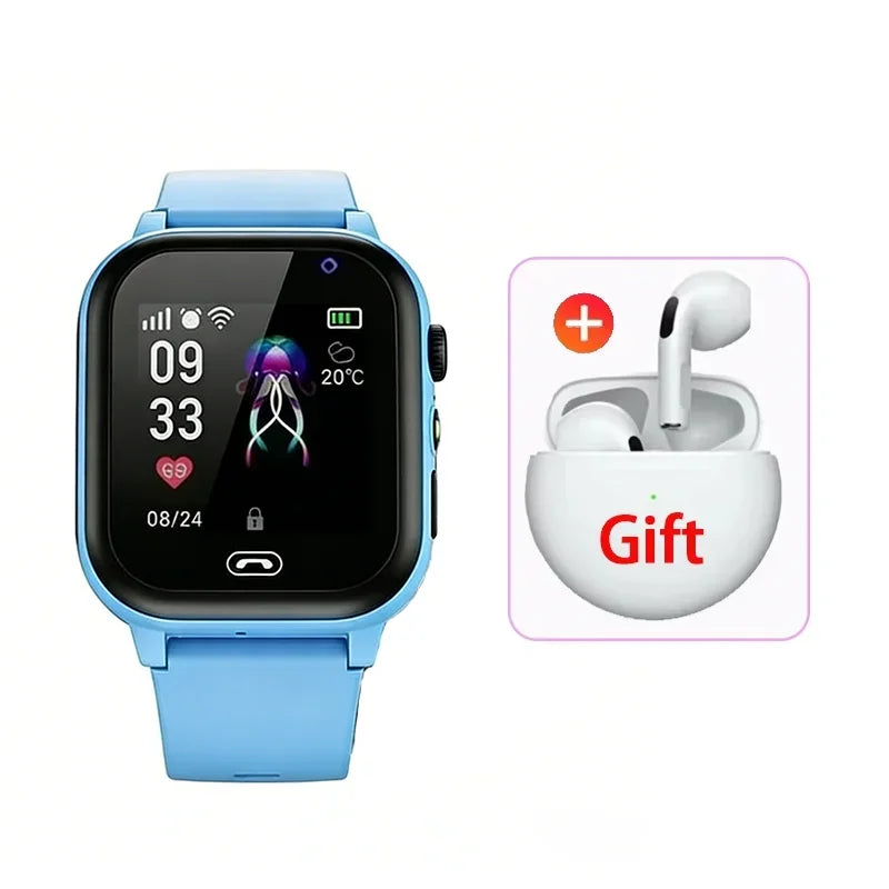 Lenovo NEW 5G GPS Children Smart Watch Camera SOS Call Waterproof SIM Card Support Earphone HD Video Kids reloj inteligente Boy