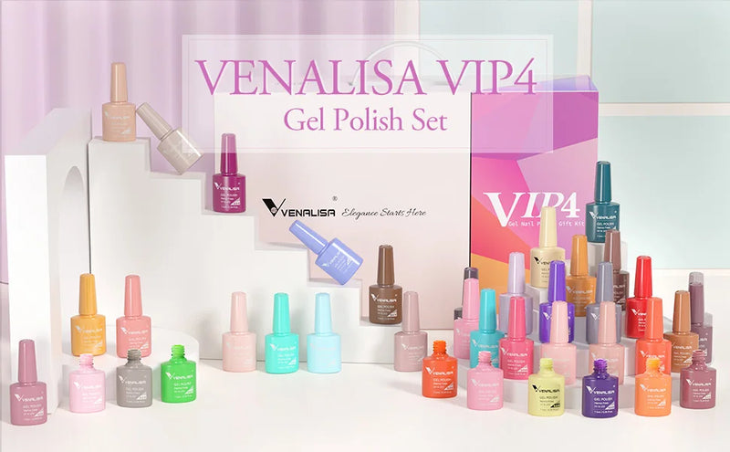 VENALISA VIP4 Kit Nail Gel Polish TPO FREE Full Coverage 36/60 Color Gel Pigment Professional Nail Art Long-lasting Gel Varnish