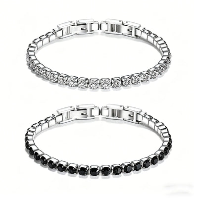 Modyle 316L Stainless Steel Sparkly Cubic Zircon Tennis Link Bracelets For Men and Women Gifts | SAMAG