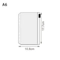 10Pcs  A5 A6 A7 Binder Pocket Binder Zipper Folders for 6 Ring Notebook Divider Page Waterproof PVC Leaf Document Filing Bag