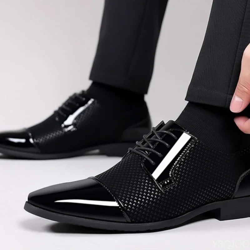 Large Size Fashionable Men's Office Formal Shoes, Low Cut Daily Comfortable Pointed Multifunctional Men's Wedding Shoes 2026