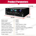 888BT 999BT Dual Dynamic Screen Digital Bluetooth Amplifier HiFi Stereo Sound AMP For Home Car Theatre Karaoke Meeting Max 4000W