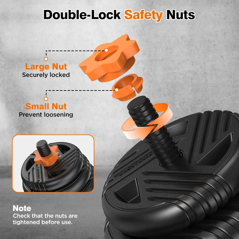 Adjustable Dumbbell Set with Connector for Home Gym | SAMAG