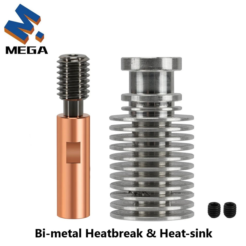 E3D V6 Heatbreak Heatsink Kit Titanium Alloy Bi-Metal Throat For Kingroon KP3S KP3S Pro S1 KP5L 3D Printer Parts Accessories