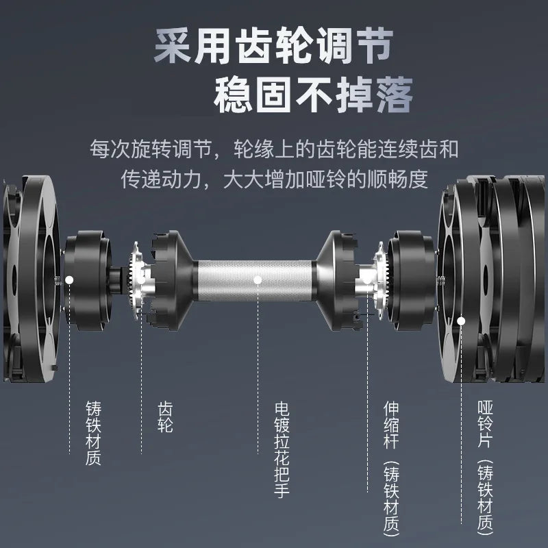 Fitness Equipment 32kg Adjustable Weights Dumbbells | SAMAG