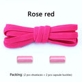 Flat Shoe Laces Without Ties Colored Matte Metal Lock Lazy Shoelaces for Men and Women Casual Shoes Elastic Shoelace 1 Pair