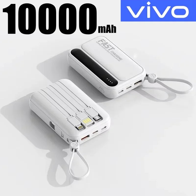 VIVO 500000mAh Power Bank 120W Super Fast Charging Powerbank 4 In1 Cables Portable Powerbank For Iphone Huawei Samsung 2026New