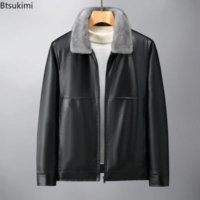 Autumn Winter New Men's Thickened Leather Jackets Fashion | SAMAG