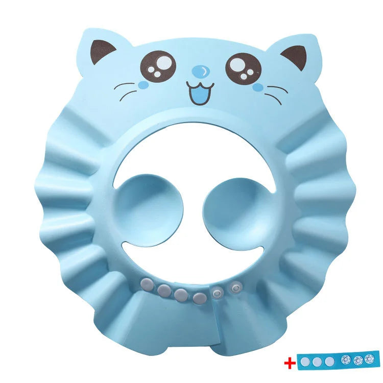 Cute Animal Shower Cap Safety Eye Protection Ear Protection Lightweight Cute Cartoon Baby Bath Protective Cap Shampoo Bath Care