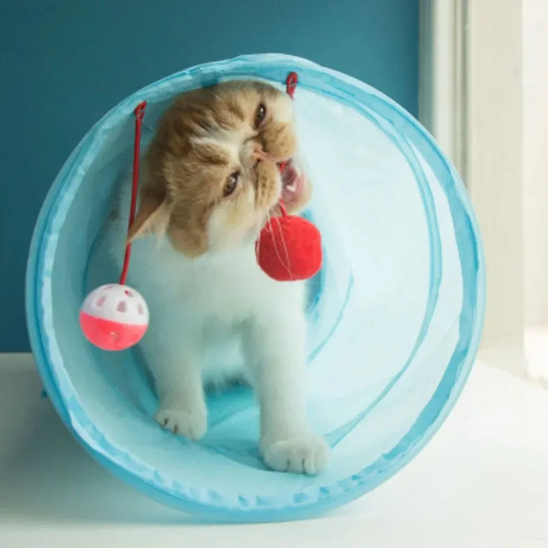 Toys for Cat Tunnel Tube Foldable Cube Cat Games Tunnel Kitten Toy Tent House Fun Pet Tube for Small Dogs Cats Training Supplies