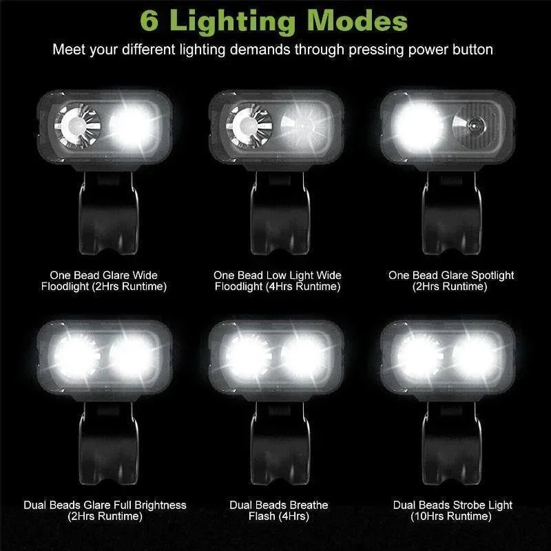 Super Bright Bike Light USB Rechargeable Bicycle Lamp Waterproof Front Headlight Flashlight Bicycle Light Bicycle Accessories