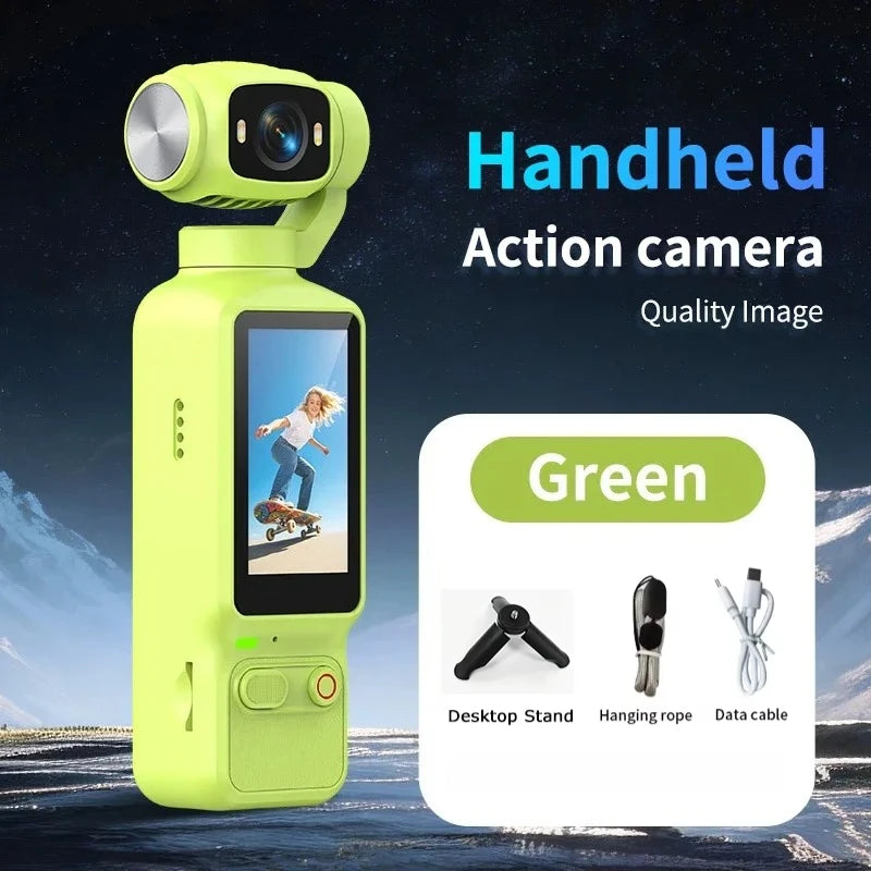 HD 4K Action Camera 180 Degree Rotatable For Vlog YouTube Tiktok Girls Record Life Video Recording Entry Portable Action Camera