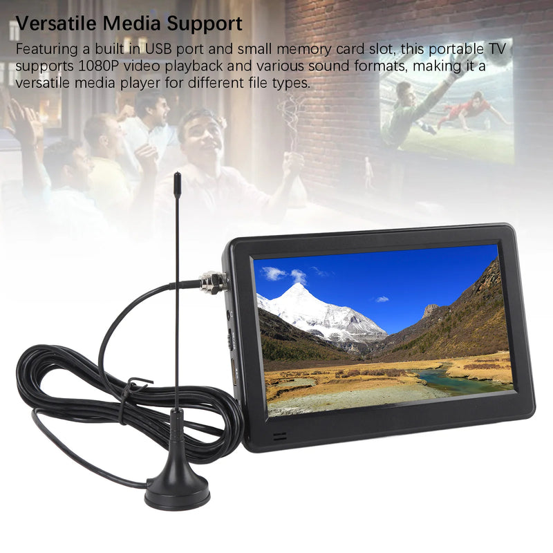 Small Digital TV 6 Inch Rechargeable Color  LED  Digital Television Radio Support High Sensitivity Tuner for Camping