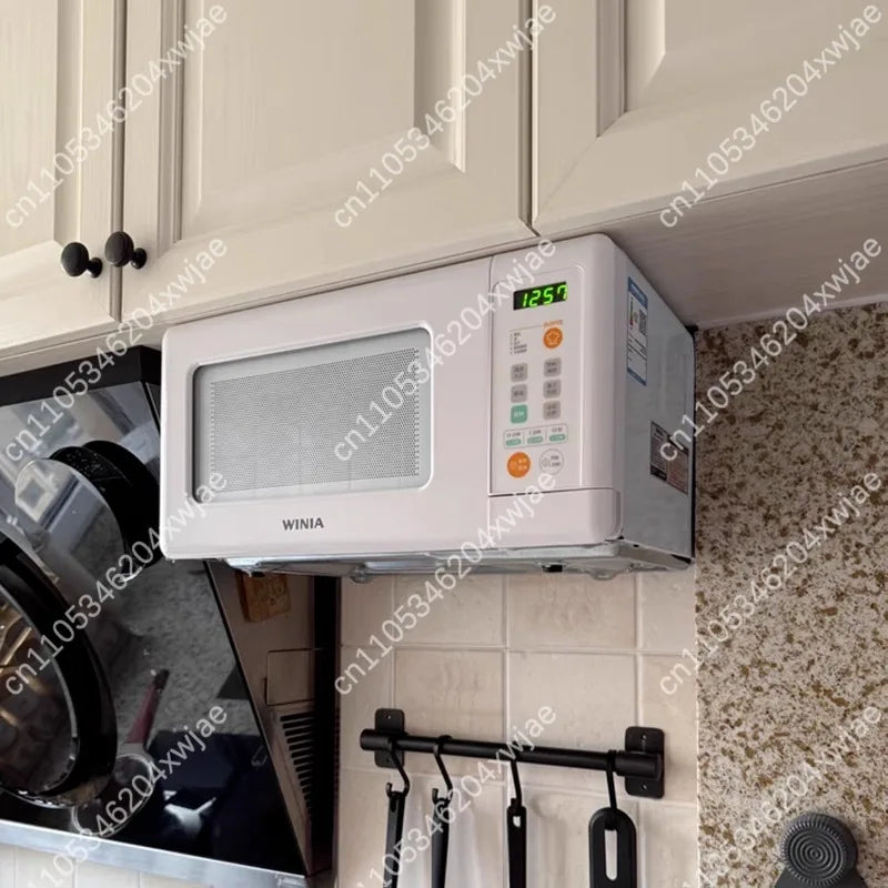 Winia WKOR-U15W Compact Mini Over-the-Range Microwave Oven, 15L, Space-Saving Wall-Mount Kitchen Appliance