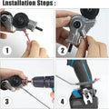 Electric Drill Plate Cutter Attachment Double Headed Free Cutting Tools Iron Metal Sheet Punch Scissors - Visuel 5 | SAMAG