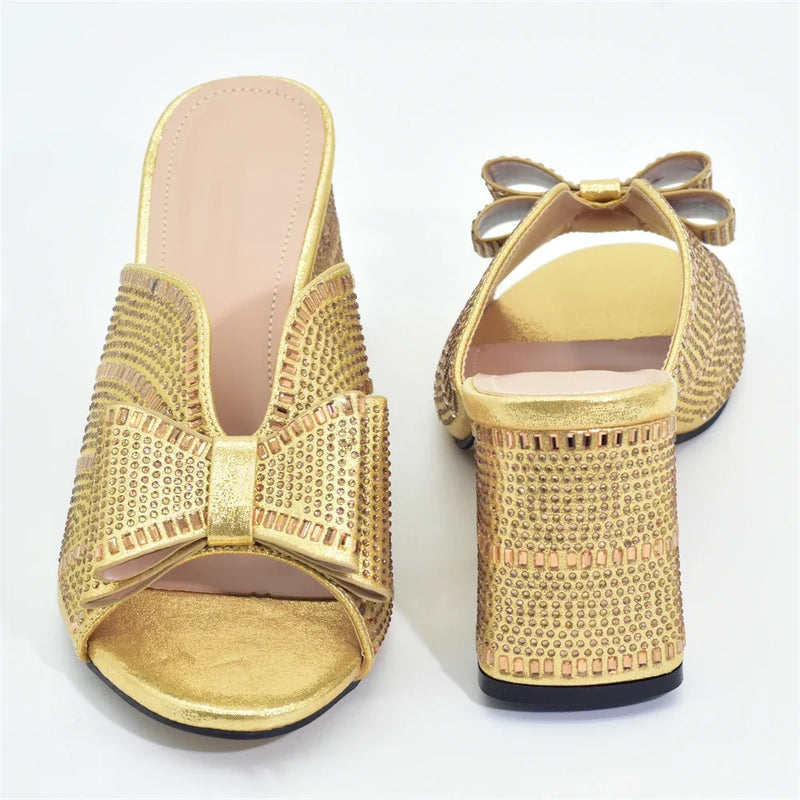New Design Women's Platform Chunky High Heel Sandals Wedding Shoes Bride Platform Shoes Deorated with Rhinestone Luxury Pumps