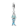 925 Sterling Silver Ocean Theme Charm Beads For Women Blue Wave Dolphin Seashell Compatible Summer Beach Vacation Jewelry