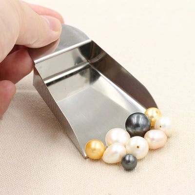 Jewelry Shovel Scoop with Plate Handle for Pearls Gemstones Diamond Beads Steel Otolith Tools | SAMAG