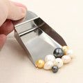 Jewelry Shovel Scoop with Plate Handle for Pearls Gemstones Diamond Beads Steel Otolith Tools | SAMAG