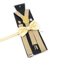 Fashion Men Kids Suspender Bowtie Sets For Wedding Party Festival Gift Brown Khaki Elastic Y - back - Visuel 20 | SAMAG