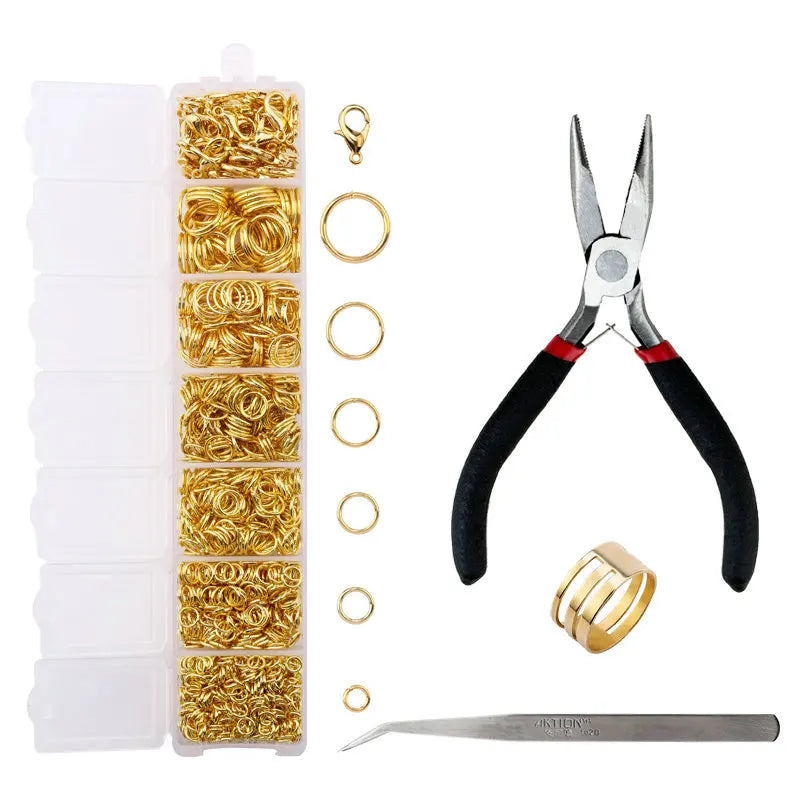 A Set Jewelry Findings Tool Open Jump Rings, Pliers, Lobster Clasps Hooks, Tweezers Making Supplies - Visuel 17 | SAMAG