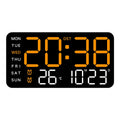 Large Digital Wall Clock Temp Date Week Display Remote Control USB Powered Table Clock Wall-mounted Dual Alarms LED Clocks
