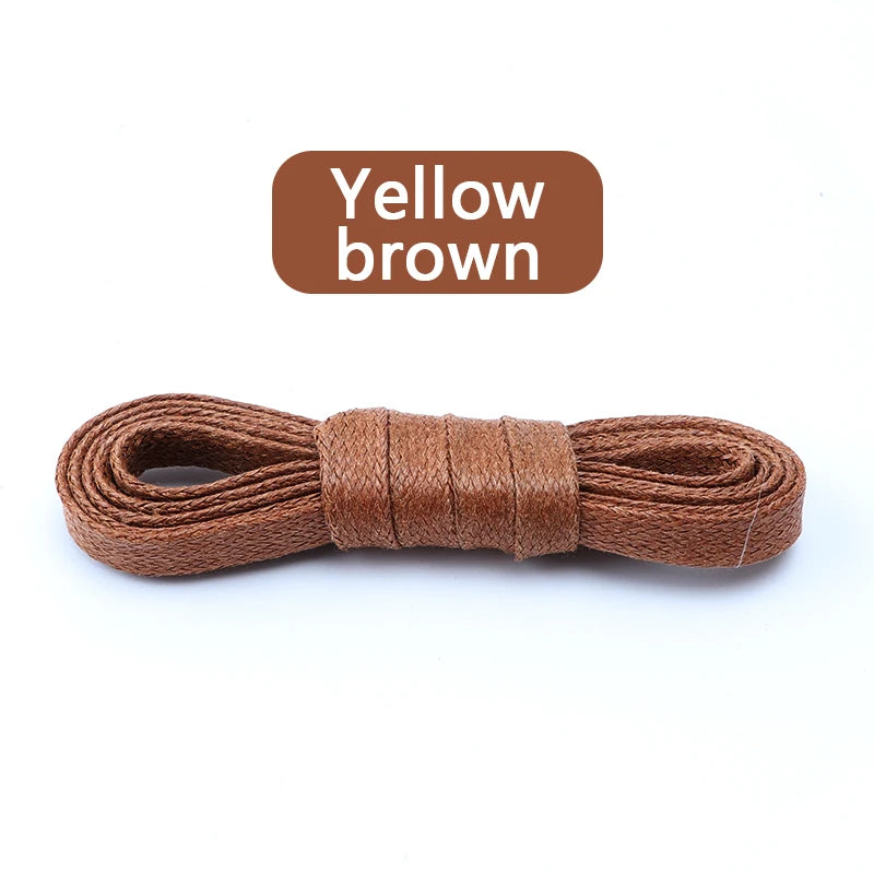 1Pair Waxed Cotton Shoelaces Waterproof Leather Shoelace Sneakers Boots Flat Laces for Shoes Accessories 70/90/120/150cm