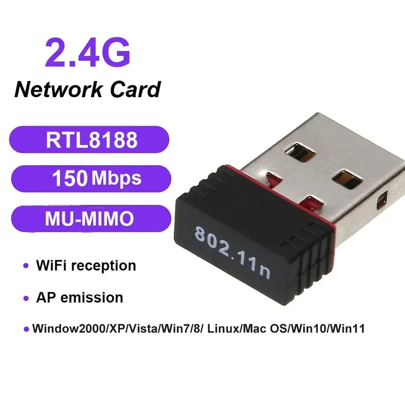 Mini WIFI 6 Adapter 150M/300M Network Card USB Dongle 2.4GHz 802.11AX Signal Reception For PC Laptop - Visuel 8 | SAMAG