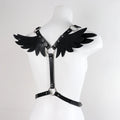 Women Punk Angel Wings Body Chest Harness Waist Belt Suspenders for Rave Festival Roleplay Costume - Visuel 4 | SAMAG
