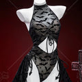 Meowcos.com Women's One Piece Swimsuits Gothic Halter | SAMAG