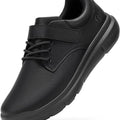 FitVille Men'S Diabetic Shoes Wide Width Leather Oxford Dress Walking Shoe Hook And Loop Orthopedic Sneakers For Swollen Foot
