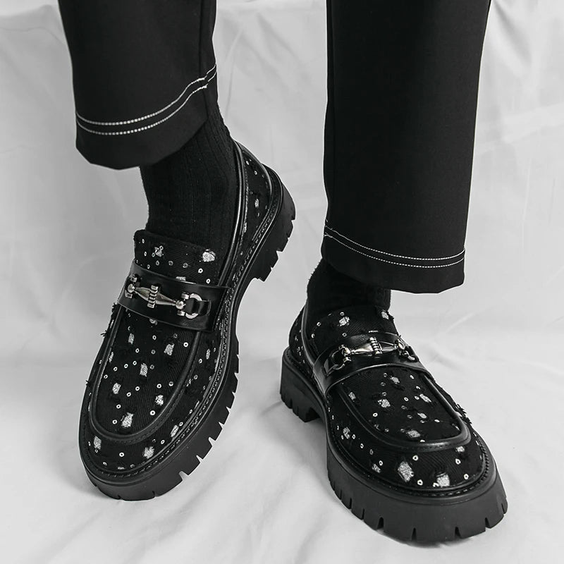Hot selling thick soled men's shoes Trendy brand designer style Outdoor fashion street walking Daily Young Work Shoes 38-46