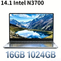 Intel N3700 Ultra Slim 14.1 Inch Gaming Laptop 16GB DDR3L 2TB SSD 1920x1080 Office Study 4K Video Pro Ultra