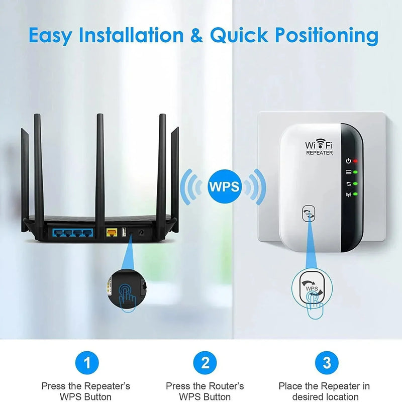 Wireless Signal Booster Wifi Extender Small Steamed Bun Network Repeater Ap Broadband Home Router Signal Amplification Extension