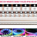 SK6812 RGBW Led Strip Light 4 in 1 Similar WS2812B 1m 5m 30 60 144 LEDs Individual Addressable RGBWW Led Lights IP30 65 67 5V12V