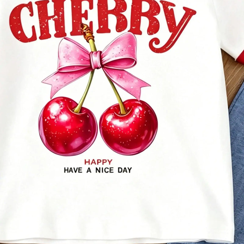 Children's Summer Casual Outfit: Girls' Cute Cherry | SAMAG