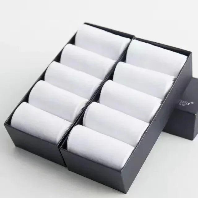 /Lot Men's Pure Cotton Socks Plus Size Solid Color Casual | SAMAG